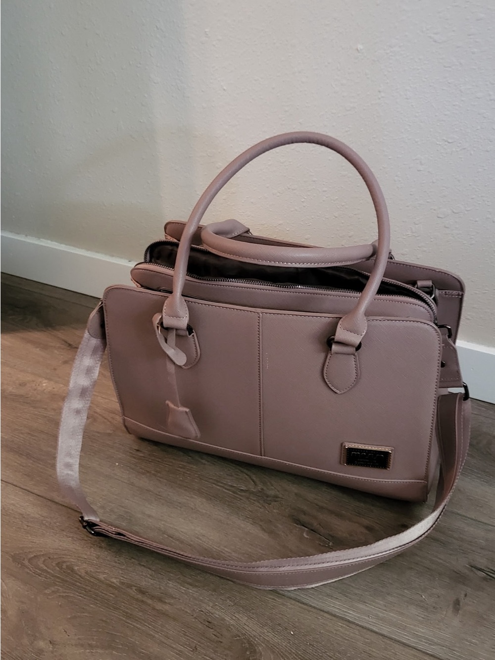 Women’s Structured Work Bag in Dusty Pink
